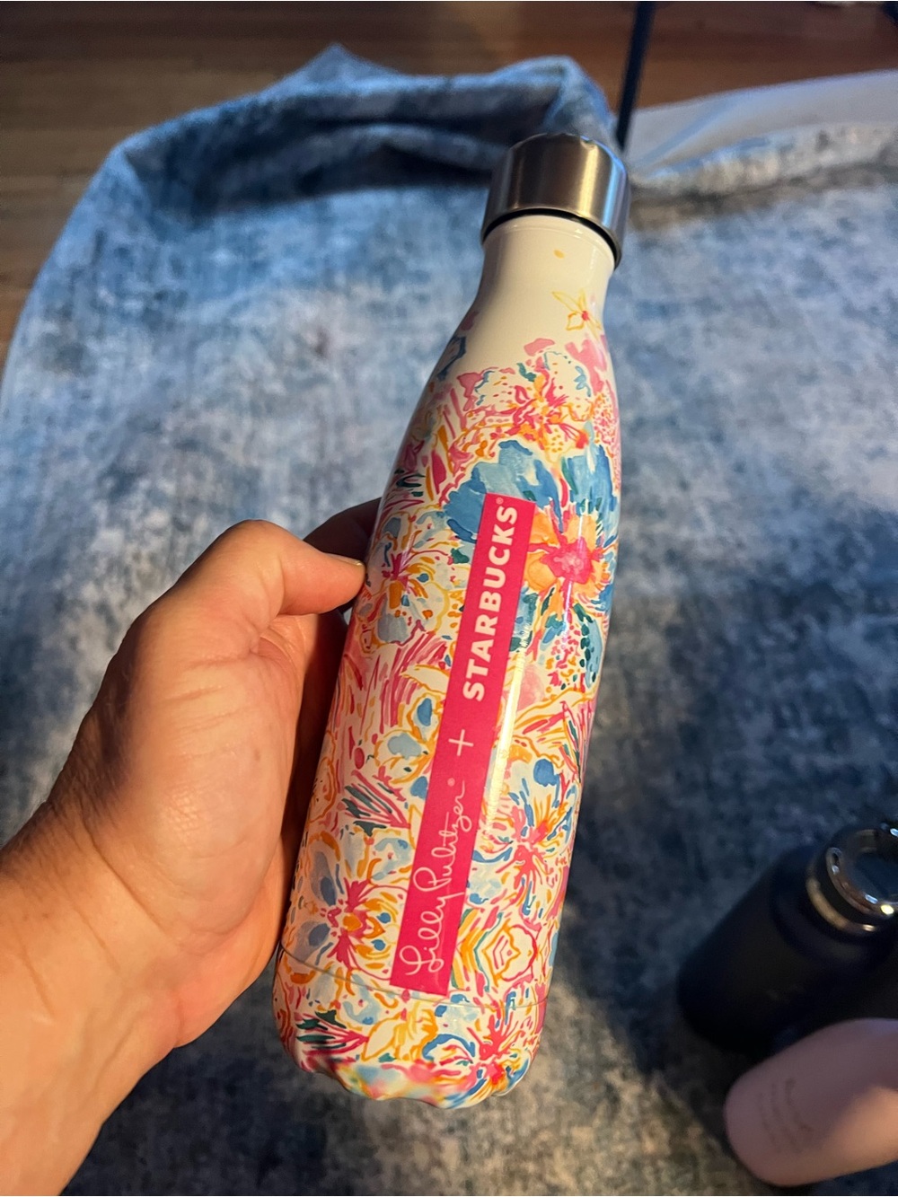 3 Starbucks x Lilly Pulitzer Floral Insulated Water Bottles - Pink Multi